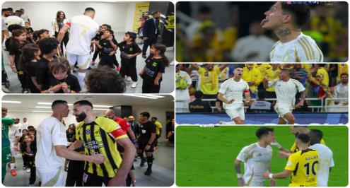 "لسان أوتافيو ورد فعل رونالدو على الهدف القاتل".. لقطات من فوز الاتحاد على النصر